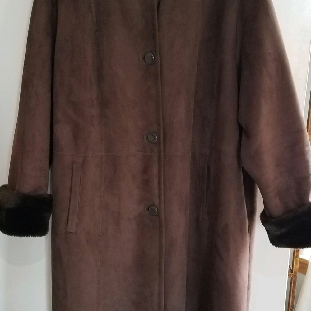 Full length Faux Shearling Coat